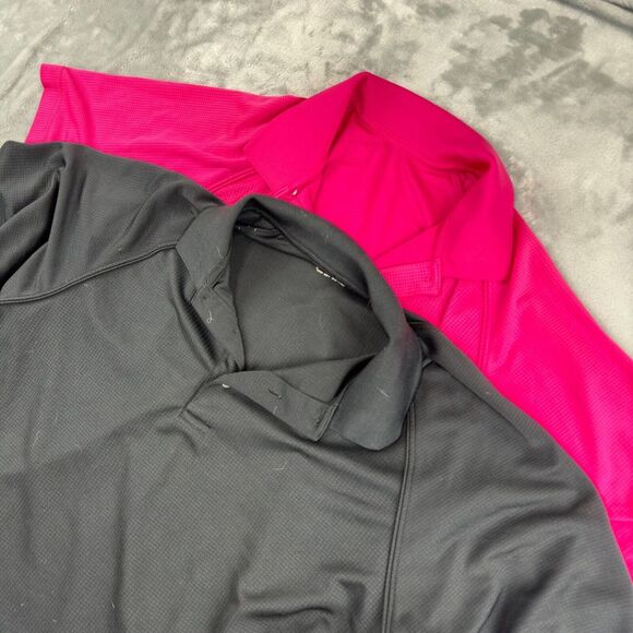 Slazenger Other - Slazenger Shirt Mens Large Pink‎ Grey Golf Polo Lightweight Coaching Lot of 2